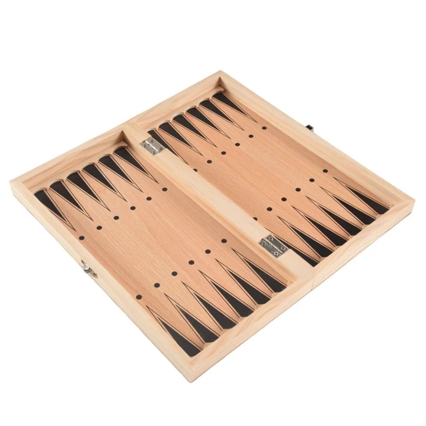 Set de Ajedrez Internacional 3 en 1 de Madera – Ajedrez, Damas y Backgammon para Viajes