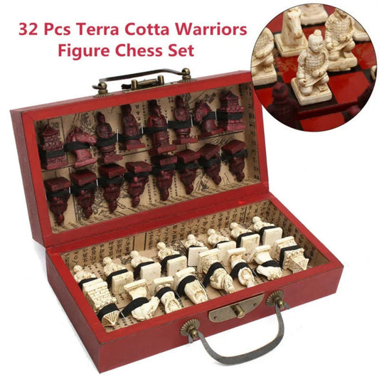 Set de Ajedrez Chino Antiguo de Madera – Juego Familiar y de Ocio