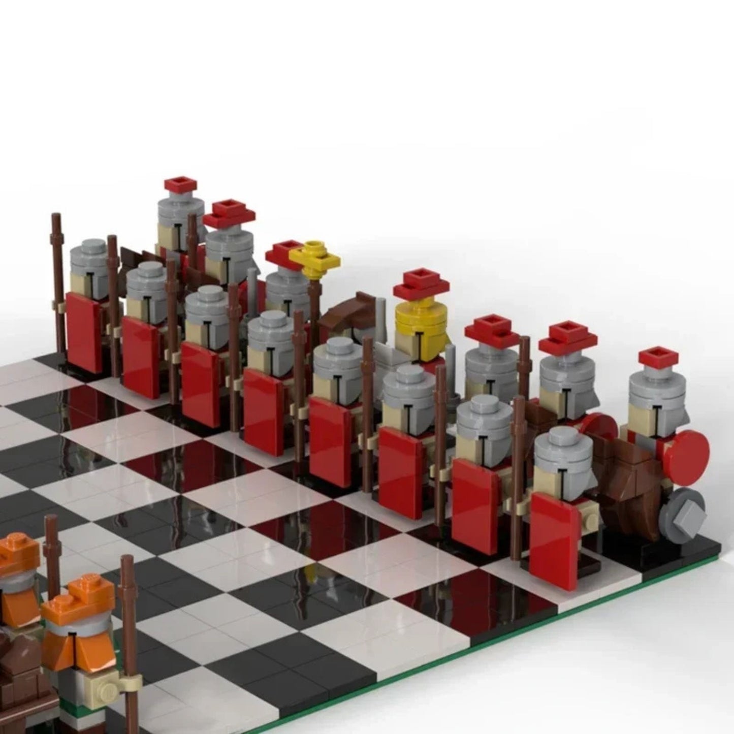 Set de Ajedrez de Lujo con Bloques – Diseño Militar Creativo para Juego y Decoración